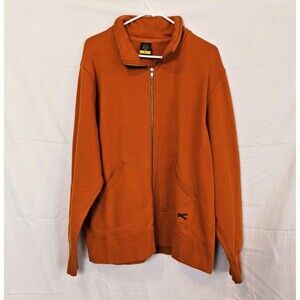 KEEN Burnt Orange Zip Up Jacket With Pockets Size XL 100% cotton outdoor hiking